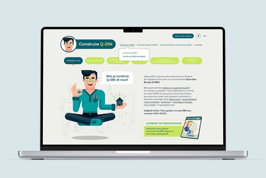 Le site ConstruireQ-ZEN.be accompagne les candidats bâtisseurs wallons vers la construction Quasi Zéro Énergie