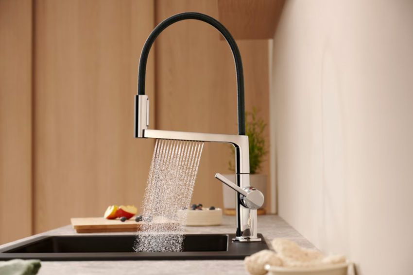 Optimisation des routines dans la cuisine avec le hansgrohe Talis Select M54 PowderSpray ​ 